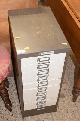 Lot 297 - A metal workshop filing chest