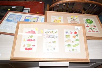 Lot 313 - A pair of French recipe prints and a further...