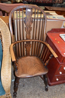 Lot 320 - A 19th Century stick back Windsor chair with...