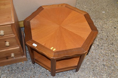 Lot 327 - A retro teak octagonal coffee table
