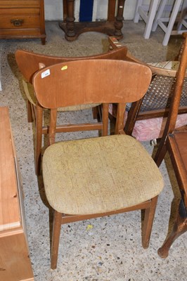 Lot 329 - A pair of vintage retro teak dining chairs