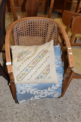 Lot 336 - An early 20th Century cane back armchair