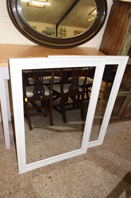 Lot 341 - A pair of modern rectangular wall mirrors in...