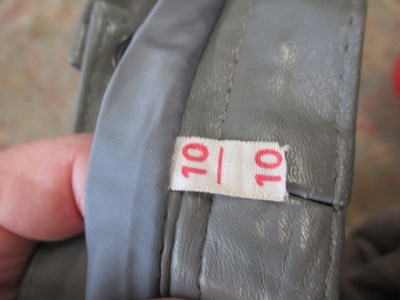 Lot 96 - A gunmetal grey leather jacket by Day Birger...