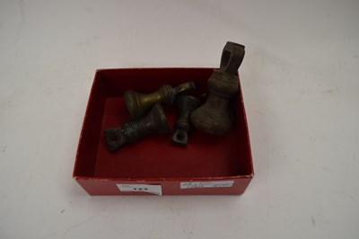 Lot 123 - BOX OF BRASS BELL WEIGHTS