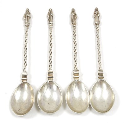 Lot 123 - Four Victorian Scottish silver apostle spoons,...