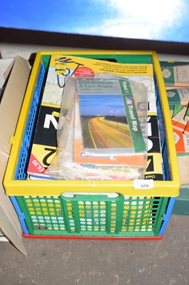 Lot 579 - A box of various road maps