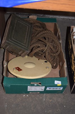 Lot 583 - Box of mixed items to include a vintage...