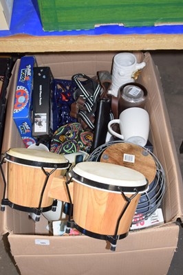 Lot 585 - Large box of house clearance sundries to...
