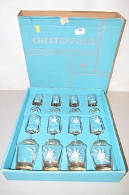 Lot 611 - A Chesterfield boxed set of vintage glasses