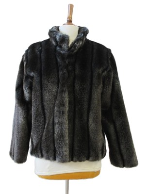 Lot 151 - A faux fur jacket by Cornelia James, size M