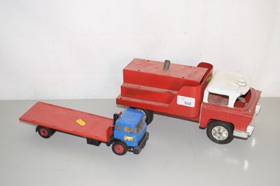 Lot 510 - Two vintage toy trucks