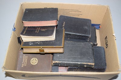 Lot 525 - A box of various prayer books, travelling...