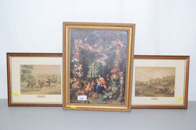 Lot 528 - Mixed Lot: Two equestrian prints and a...