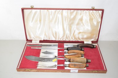 Lot 538 - A case of carving tools