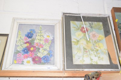 Lot 540 - Two 20th Century still life studies of flowers
