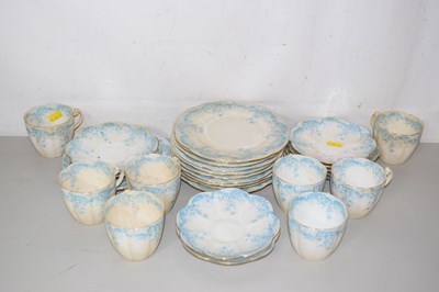 Lot 543 - Quantity of Wileman blue floral decorated tea...