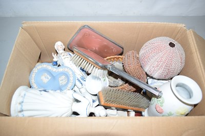 Lot 637 - Box of various assorted ornaments, dressing...