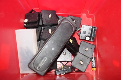 Lot 645 - A box of battery clock movements