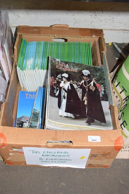 Lot 664 - A box of This England magazine and Evergreen...
