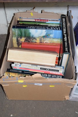 Lot 668 - One box of assorted books to include military...