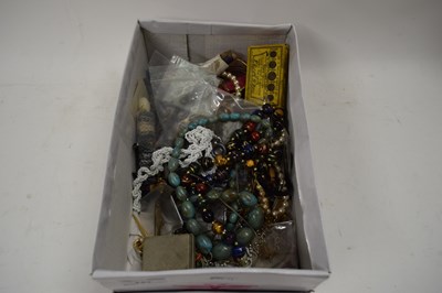 Lot 143 - BOX OF COSTUME JEWELLERY