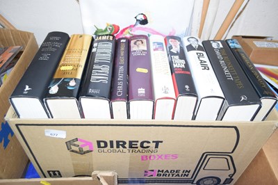 Lot 677 - Box of various hardback political interest books