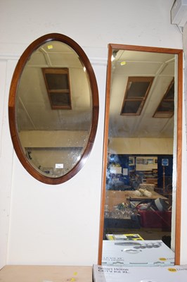 Lot 706 - A pair of wooden framed mirrors