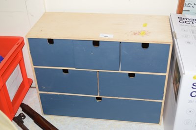 Lot 707 - A set of wooden desk top drawers