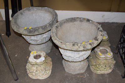 Lot 711 - A quantity of various composite garden pots