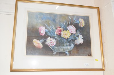 Lot 753 - A print of a bowl of flowers signed M Angell