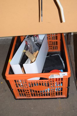 Lot 758 - Box of garage clearance sundries