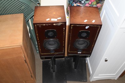 Lot 765 - A pair of speakers on stands