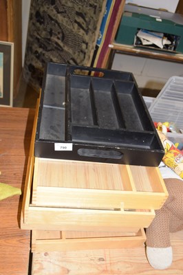 Lot 790 - Collection of various wooden cutlery trays