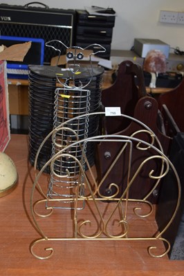 Lot 798 - A CD rack and a magazine rack