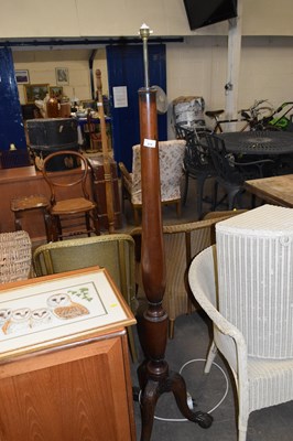 Lot 819 - A standard lamp with tripod base