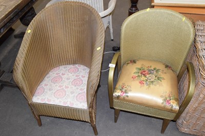 Lot 828 - A vintage Lloyd Loom armchair together with a...