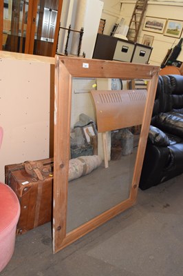 Lot 857 - Pine framed wall mirror