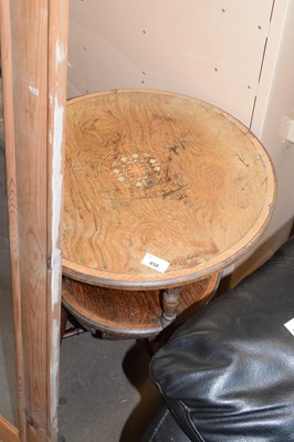 Lot 858 - An Edwardian circular lamp table on turned...
