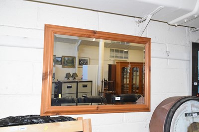 Lot 864 - Pine framed wall mirror