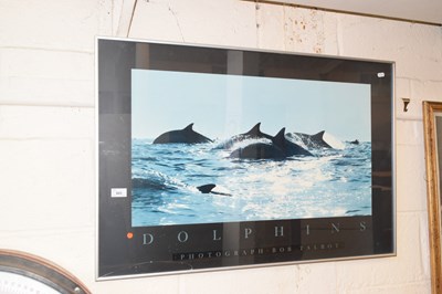 Lot 865 - A coloured print of dolphins