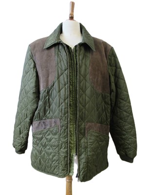 Lot 294 - A men's Barbour quilted jacket with suede...