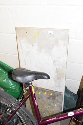 Lot 899 - A marble wash stand top and one other smaller (2)