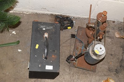 Lot 902 - A frequency meter together with a pillar drill