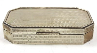 Lot 149 - A white metal box of rectangular form with...