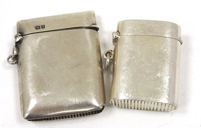 Lot 101 - Mixed Lot: A Victorian silver vesta of plain...