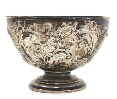 Lot 43 - A late Victorian silver pedestal rose bowl...