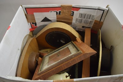 Lot 180 - ONE BOX VARIOUS MANTEL CLOCKS