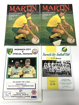 Lot 337 - Norwich City: Martin Peters Testimonial v 1966 England Side 1978: 2 Programmes