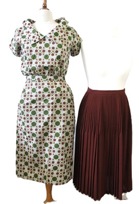 Lot 34 - A mid 20th century matching skirt and top in...